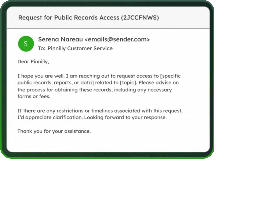 An email is automatically tagged in Emailgistics
