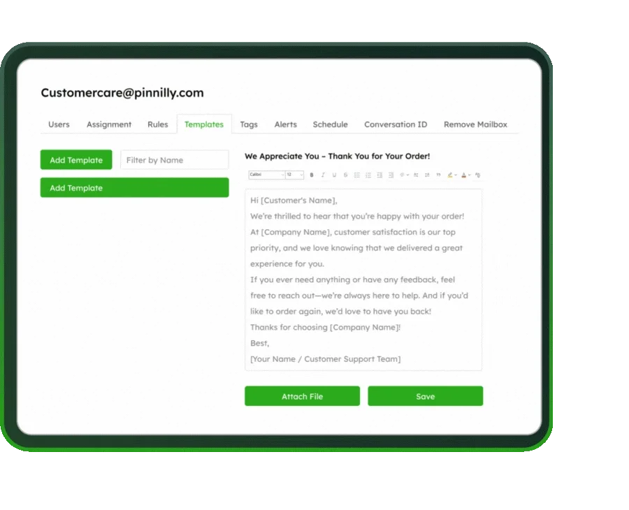 Workflow automation in Emailgistics